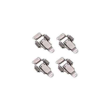 Set aus 4 Edelstahl-Clipschnallen, Hebelverschlüssen für Kisten, Schnellverschluss-Handwerkzeugen, robusten Metalltüren für Kisten, Schubladen und Schränke
