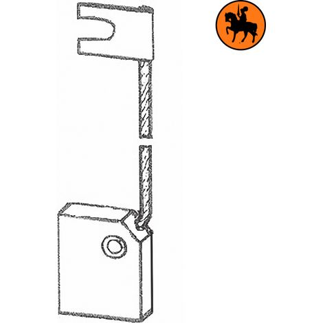 Ensemble de 4 balais de charbon FENWICK 8100821 8x20x25mm