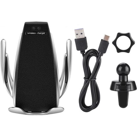 Support de Téléphone Voiture avec Chargeur Sans Fil et Charge Rapide, Fixation Automatique pour Vue Mains Libres (1/5)