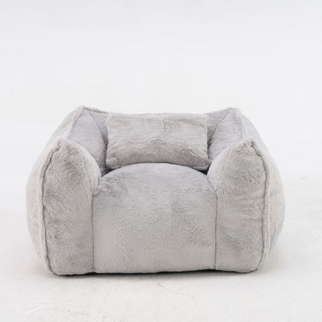 GagaPouf géant avec coussin, gris (1/5)