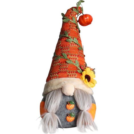 Weihnachtswichtel, Plüsch-Sonnenblumenelfen, Herbstkürbispuppe, Schweden