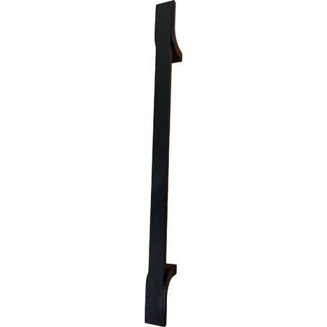 Maniglione Porta Blindata Nero 50cm con Texture Antiscivolo