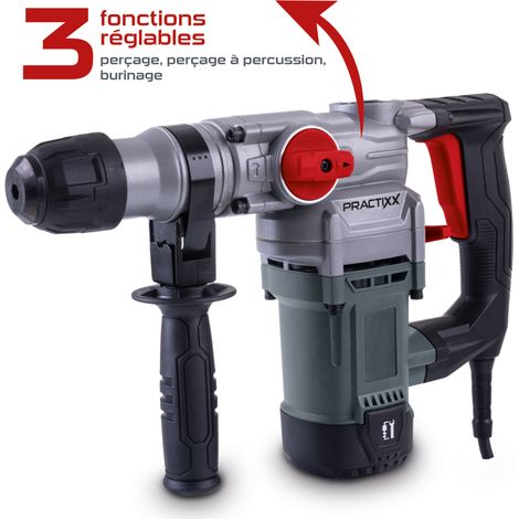 Practixx Marteau perforateur PX-BH-5 Practixx - 5J - Vario-Speed - 1050W - SDS-Plus - Coffret, forets et accessoires inclus — vue 4
