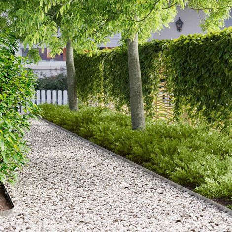 Teenpull – Raseneinfassung 30 pcs 102 x 4 x 4 cm Stahl Silber (1/5)