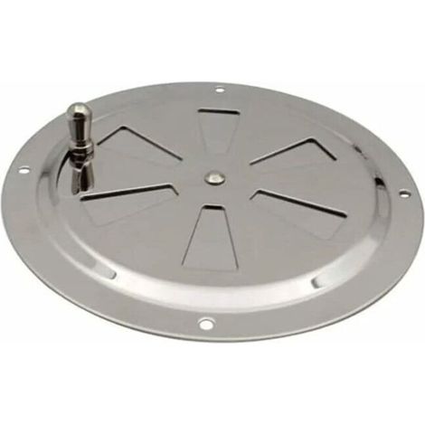 Grille de ventilation ronde réglable en acier inoxydable 316, diamètre 125 mm avec bouton d'ouverture, 1 pièce pour ventilation intérieure et extérieure (1/5)