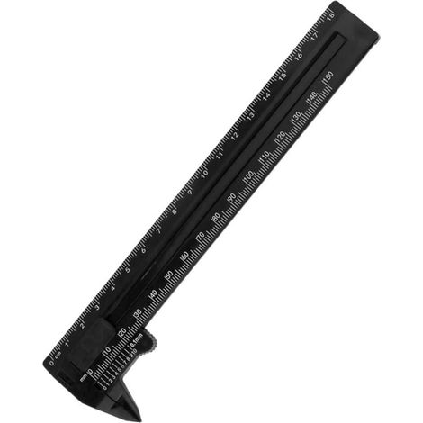 2 Pieds à Coulisse Double Échelle Noirs 0-150/180mm, Mesure Bois Diamètre (1/5)