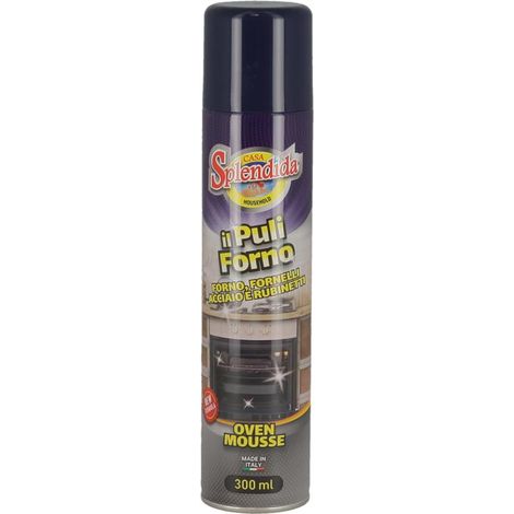 SPLENDIDA IL PULIFORNO ADATTO PER FORNO FORNELLI ACCIAIO E RUBINETTI 300 ML OVEN MOUSSE MADE IN ITALY (1/2)