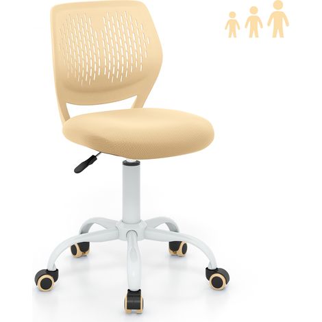 COSTWAY Kids Desk Chair Ergonomic Adjustable Children Study Chair-Yellow