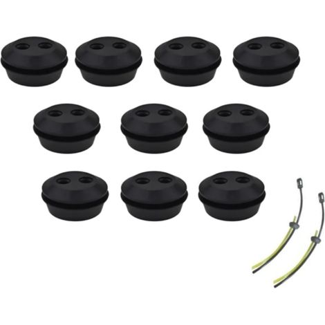 (A) 10 œillets en caoutchouc à 2 trous pour réservoir de carburant, filtre de conduite de carburant pour débroussailleuse et outils de jardin (1/4)