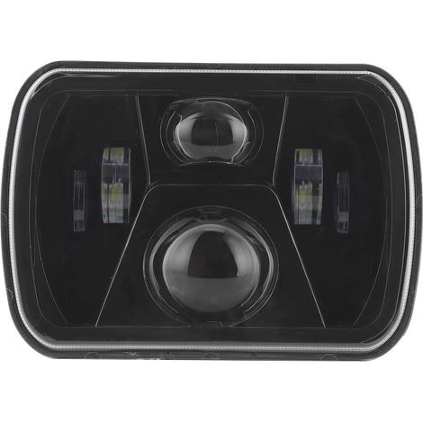 LED headlight, H4 7in square high-brightness LED headlight, 12-24V, suitable for YJ