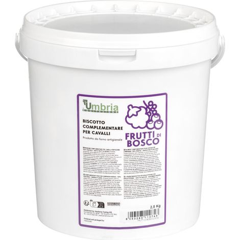 UMBRIA EQUITAZIONE BISCOTTO VEGETALE PER CAVALLI GUSTO FRUTTI DI BOSCO (2,5 kg)