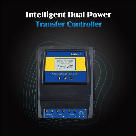 Commutateur de transfert de puissance automatique (APS) pour double courant continu, 12 V, 24 V et 48 V CA, 110 V/220 V, distinction automatique pour la mise en marche/arrêt des systèmes d'énergie éol (1/5)