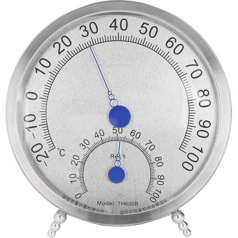 Thermomètres analogiques, jauge de moniteur d'humidité de température étanche 2 en 1, thermomètre météo humidité de haute précision, thermomètre mural automatique hygromètre analogique pour piscine ja (1/5)