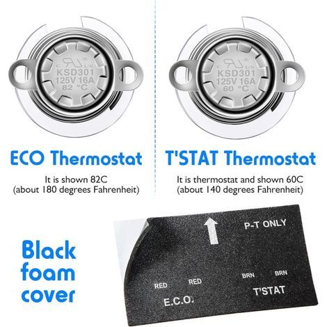 Arrêt thermique pour chauffe-eau avec kit d'assemblage de thermostat ECO, pièce de rechange homologuée UL compatible avec Atwood 91447 93866 (1/4)