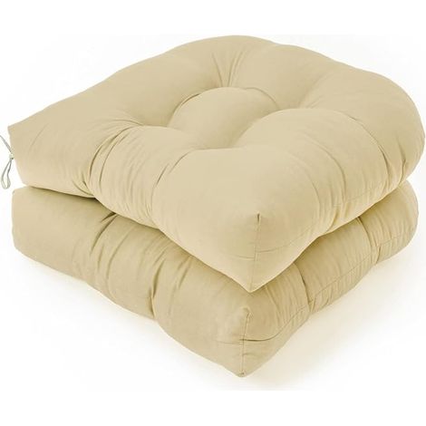 Set of 2 U-Shaped Sofa Chair Cushions Rattan Cushions for Outdoor Indoor (1/5)