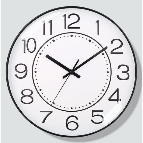 Horloge murale silencieuse ronde de 20 cm, horloge murale mode pour chambre à coucher (1/4)