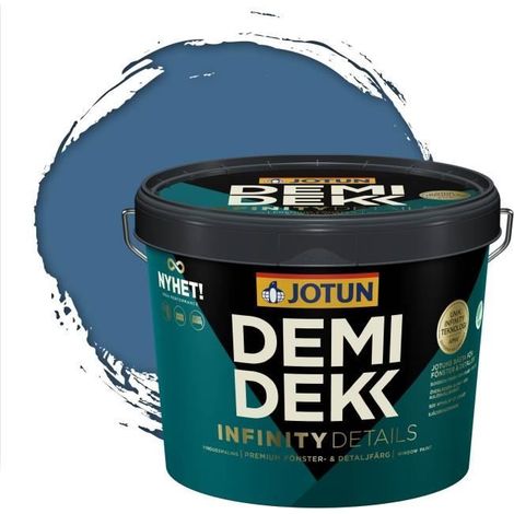 Peinture Bois - JOTUN - Lasure Opaque Satinée - RAL 5023 - Bleu Distant - 3L (1/2)