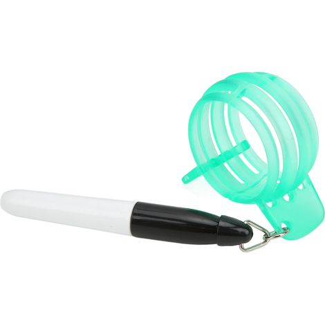 Marqueur de balle de golf 360° avec trois lignes, dispositif de traçage en plastique pour usage général, vert (1/5)