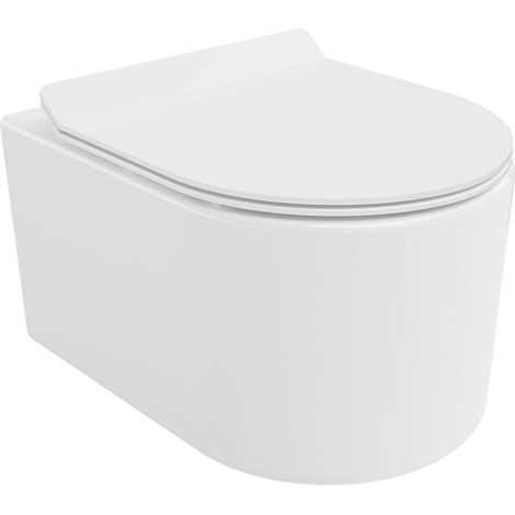 Mexen Sofia cuvette WC Rimless Tornado avec abattant slim à descente progressive, duroplast, blanc brillant - 30540100T (1/5)