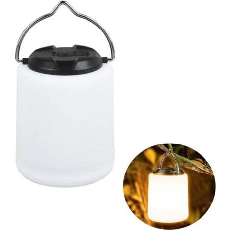 Pair Wiederaufladbare LED-Campinglaterne – Warmweißes Licht 3000K, tragbar und wasserdicht für Zelte – Akkulaufzeit über 10 Stunden, 3 einstellbare Helligkeitsstufen (1 Stück)
