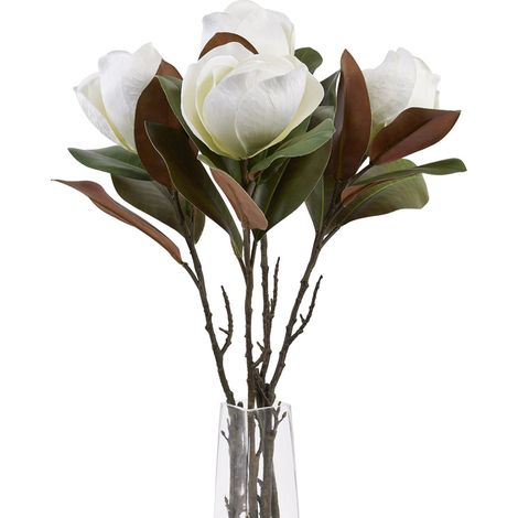 Magnolia Stem - Plastic - H78 cm - White