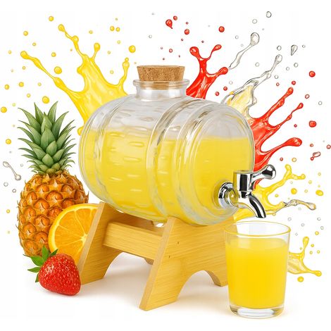 Barril de cristal con grifo para licores de vino, regalo, 1,5 L (1/5)