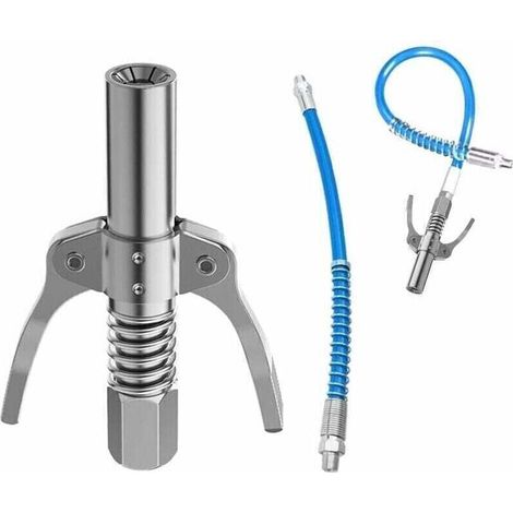 2X Coupler G pour Pompe à Graisse avec Tuyau Flexible,avec Tous Les Pistolets Graisseurs 1/8 Embout Pompe à Graisse, Coupleur pour Pompe à Graisse, Raccord de Pistolet à Graisse Compatible