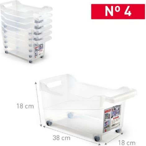 Cesta Organizer Milleusi con Manici e Ruote 18 x 38 x 18 cm