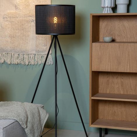 Lucide TAGALOG - Stehlampe - Ø 55 cm - 1xE27 - Schwarz (1/5)