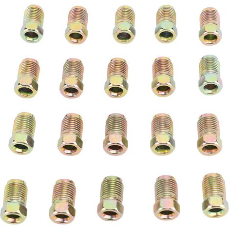 20pcs 3/16 Fiche de Frein Raccords D'écrouses de la Ligne de Frein M10X10 Métrique Inversée pour Tube de 3/16 Pouces avec Finition en Bronze Antique ajusté pour les Camions VUS (1/5)