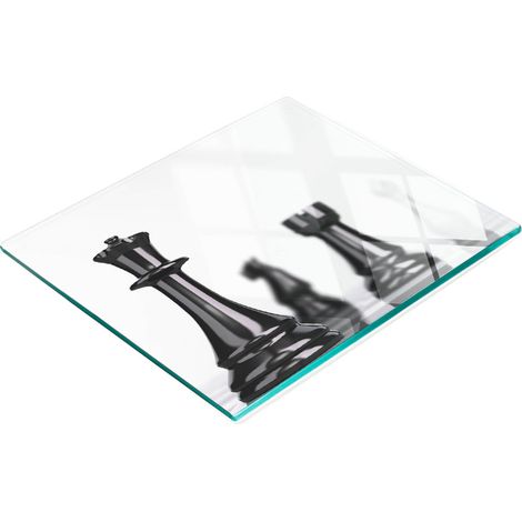 Tablero de ajedrez decorativo multifuncional de cristal para cocina, 60x52 cm (1/5)