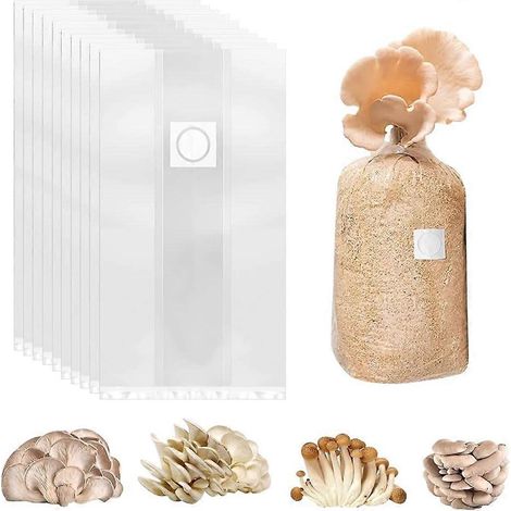 20 sacs de culture de champignons avec aérations, sacs de culture autoclavables pour mycélium. (1/4)