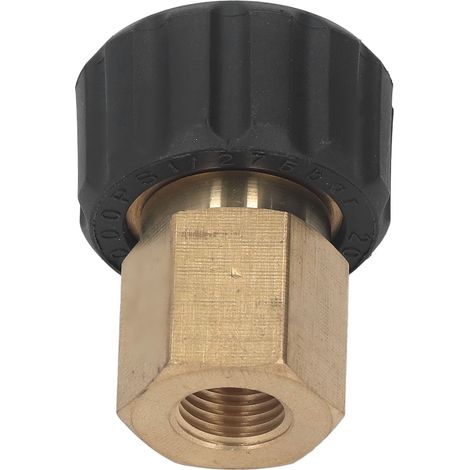 Adaptateur Laiton Haute Pression G1/4" vers M22, Raccord Femelle-Femelle pour Tuyau 14mm, Antirouille (1/5)