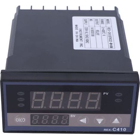 Contrôleur De Température - REX C410 - Sortie Relais Ou SSR - Plage 0 À 400 °C - Entrée Thermocouple Type K - Affichage Numérique - 96 X 48 Mm - 1 Pièce (1/5)