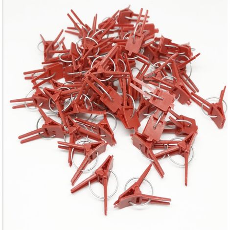 Clips de Support pour plantes en plastique, 50 pièces, pinces pour plantes suspendues, vigne, jardin, serre, légumes, tomates, Clip de greffage de jardin Durable et utile-B (1/4)