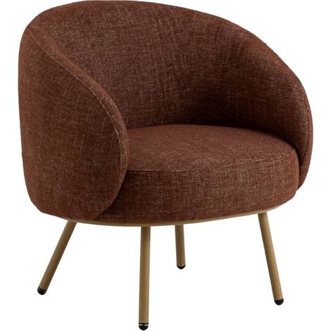 Fauteuil en tissu rouge confort Kanoa (1/5)
