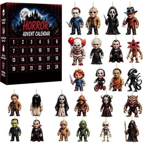 Überraschungsboxen mit Horror-Thema, die gruselige Halloween-Figuren und Acryl-Anhänger enthalten, werden in Weihnachtsgeschenksets erhältlich sein. (1/5)