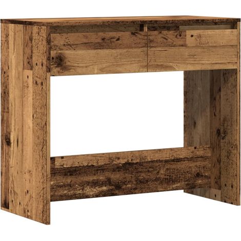 Meuble console d'entrée moderne avec tiroirs 89 x 41 x 76,5 cm bois d'ingénierie marron vieilli DEC032279