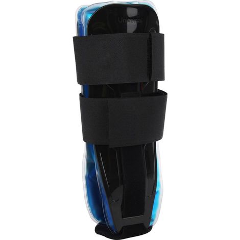 Attelle de cheville avec gel rafraîchissant, orthèse de cheville pour entorse, stabilisateur de protection ajustable, noir