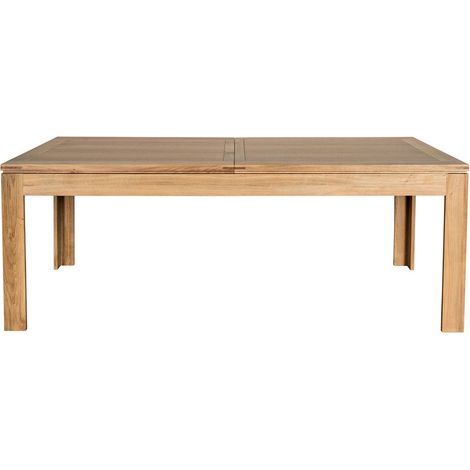 Table à allonges centrales bois chêne clair massif L200/280 - BOSTON (1/5)