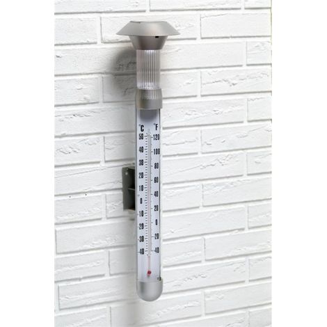 Grundig thermomètre extérieur Argent H98xl12.5xL12.5cm
