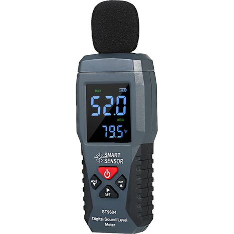 SMART SENSOR Mini sonomètre numérique avec écran LCD - Instrument de mesure du bruit - Testeur de décibels 30-130 dBA ST9604 (1/2)