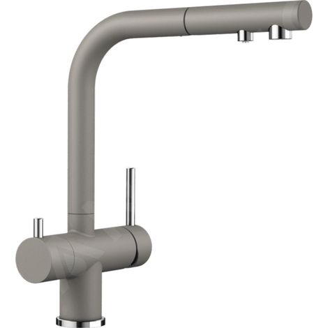 Blanco Fontas S II - Robinetterie d’évier avec douchette extractible et fonction filtrante, tartufo 525206 (1/4)