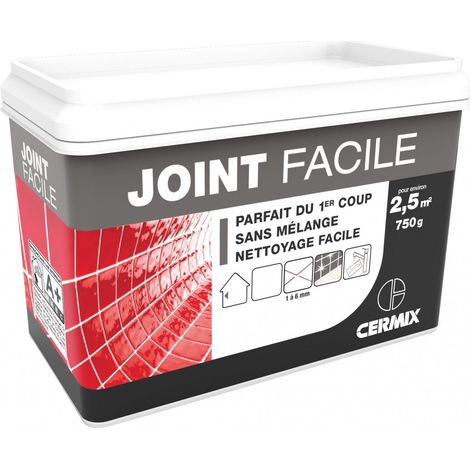 Joint pâte ultra blanc pour carrelage et mosaïque – Usage facile sans mélange – Rendement 2.5m² – Largeur de joint 1 à 6mm – Cermix