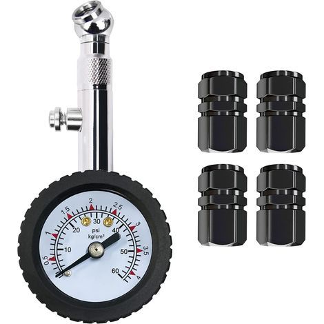 Manometre Pression Pneu-Jauge de Pression de Pneu Numérique Haute Précis 60 PSI-Portable Jauge de Pression pour Voiture Camion SUV Moto Vélo (1/5)