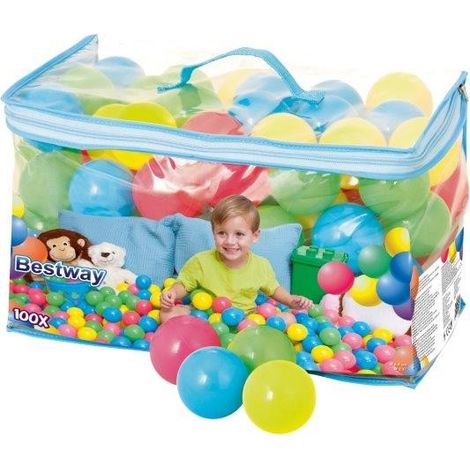 Sacchetto da piscina da 100 palline di plastica da 5,8 cm per bambini +3 anni