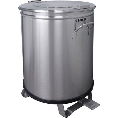 Poubelle MPS 95 - 95L - Pédale - Fermeture douce - Acier inoxydable - Saro
