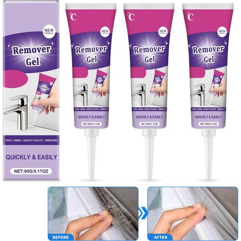 3 Gel detergente antimuffa, smacchiatore per fughe, gel detergente per il bagno, 90 g (1/5)