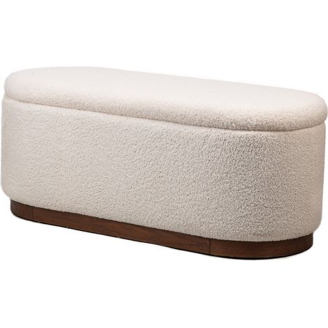 Banc scandinave avec rangement – Assise en bouclette premium – Dimensions 100x40x40 cm – Capacité 150 kg – Entretien facile – Nordlys (1/5)