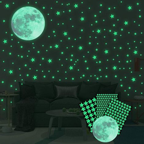 Autocollant Luminiscent Mural - Étoiles 3D Auto-Adhésif - Pour Chambre Enfant Salon Décoration Intérieure - Lot de 50 (1/5)